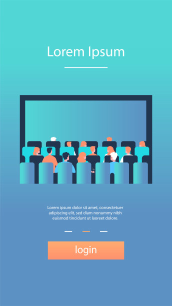 一排排的人坐在电影院的座位上图片下载