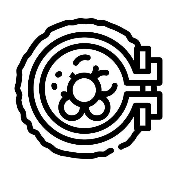 刺绣花在刺绣箍线图标矢量插图图片下载