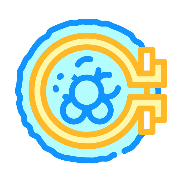 绣花在绣花环颜色图标矢量插图图片下载