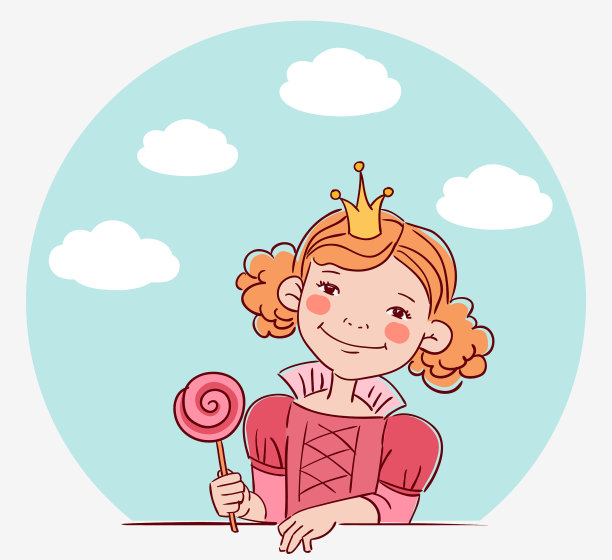 穿着狂欢节服装的可爱小孩。矢量图图片下载