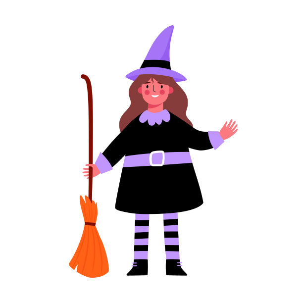 可爱的万圣节卡通人物。孩子们穿着万圣节服装。女巫吸血鬼德古拉弗兰肯斯坦的怪物僵尸有趣和可爱的嘉年华儿童设置。矢量插图。图片下载