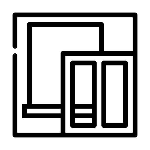 窗口安装线图标向量黑色插图图片下载