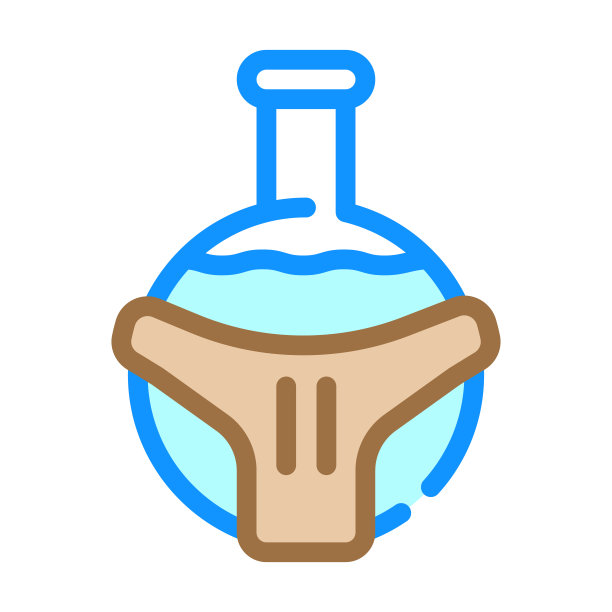 瓶与液体颜色图标矢量插图图片下载