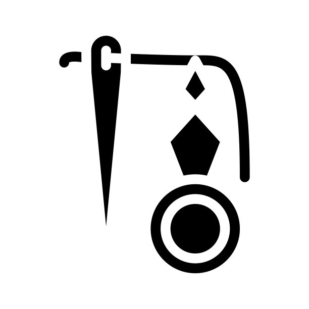 插入线程在小孔字形图标矢量插图图片下载