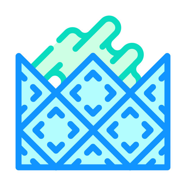 铺瓷砖颜色图标矢量平面插图图片下载