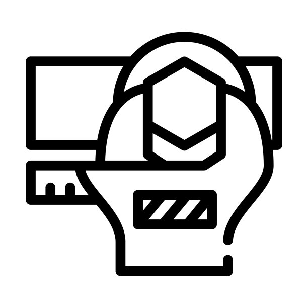 螺栓拧紧线图标向量黑色插图图片下载