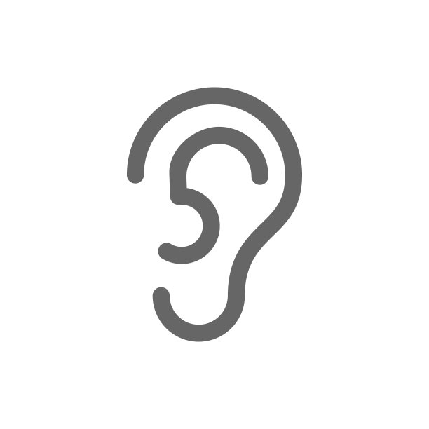 耳垂侧视图轮廓矢量图标图片下载