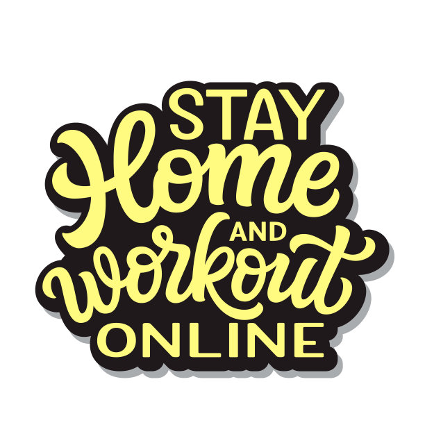 呆在家里，在网上锻炼图片下载