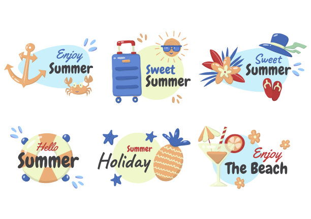 夏季标签向量标志横幅图片下载