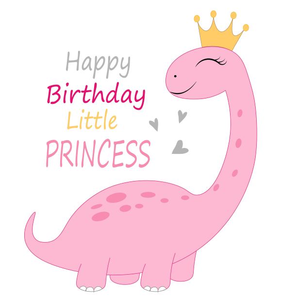 可爱的粉红色恐龙矢量插图图片下载