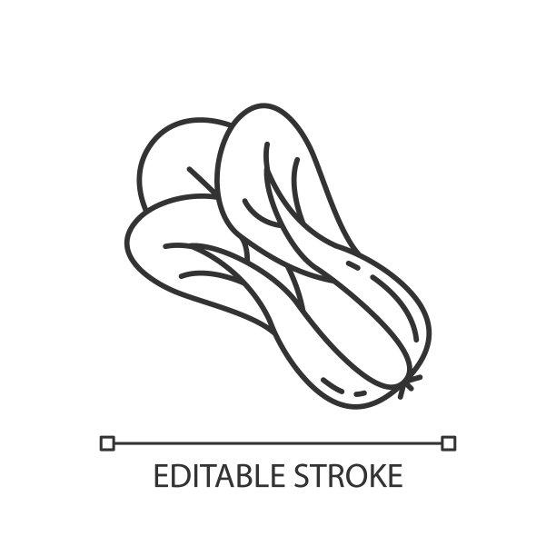 白菜像素完美线性图标图片下载