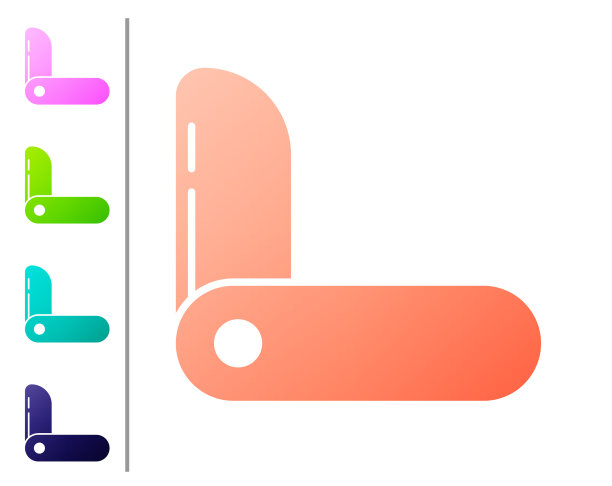 珊瑚瑞士军刀图标孤立在白色图片下载