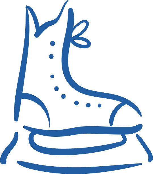 冰球滑板手画风格图标图片下载