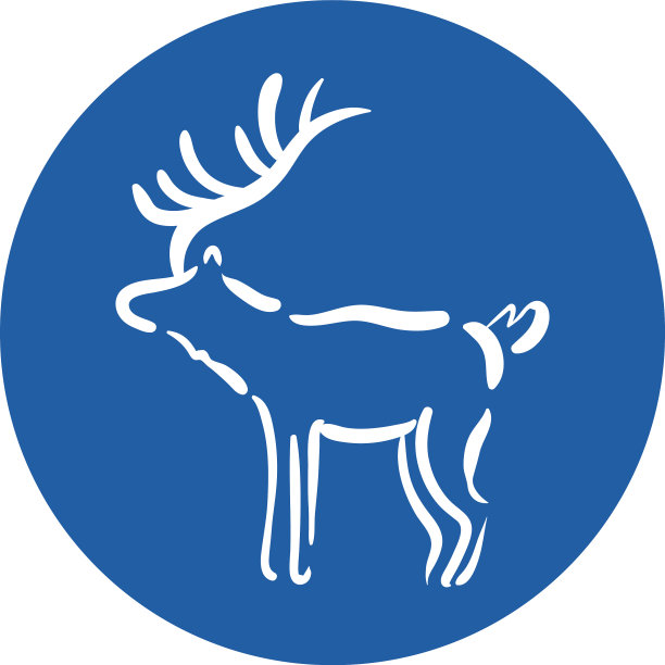 驯鹿动物块风格图标图片下载