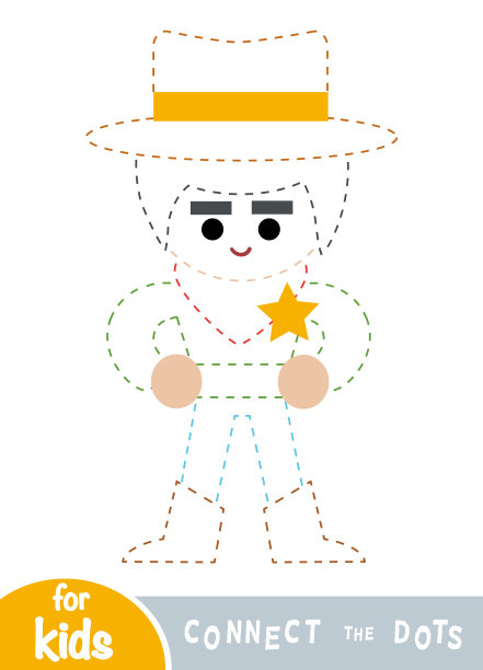 把点连起来，孩子们的教育游戏，警长图片下载