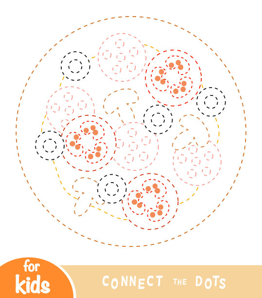 串连点，儿童游戏，披萨图片下载
