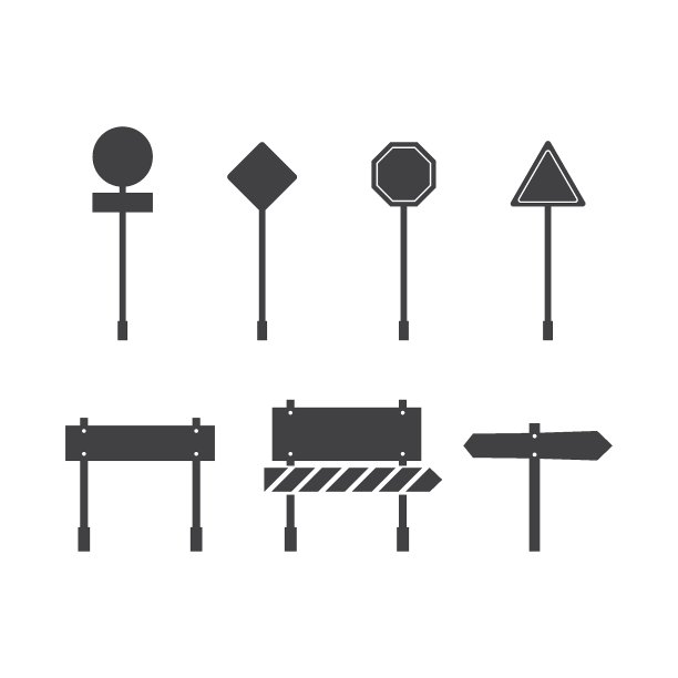 道路标志图标图片下载