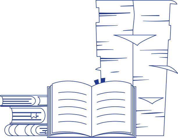 书堆和文件堆办公室孤立图标图片下载