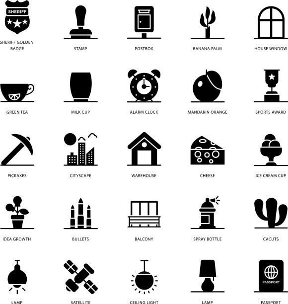 配件字形图标包图片下载