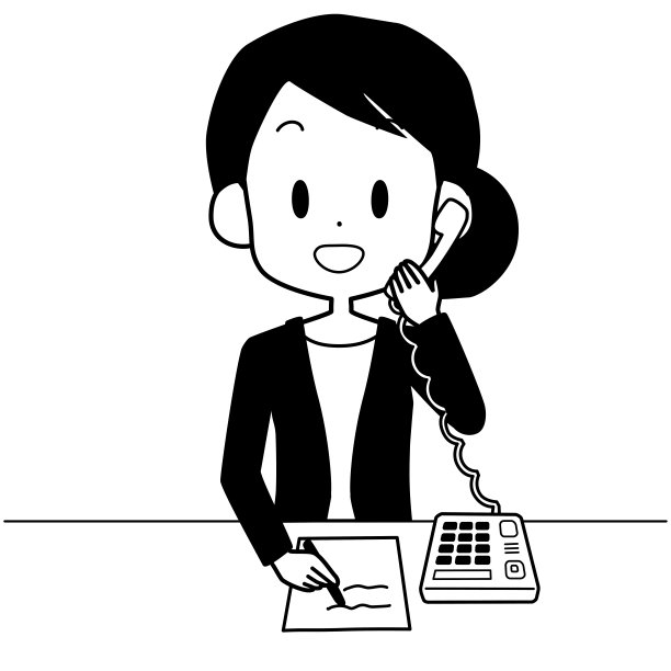 一个带着微笑接电话的女商人图片下载