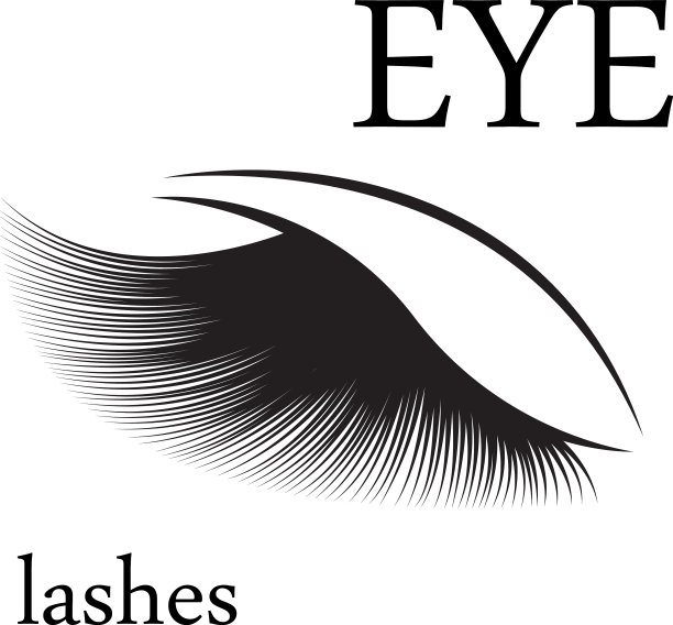 美容院的睫毛标志图片下载
