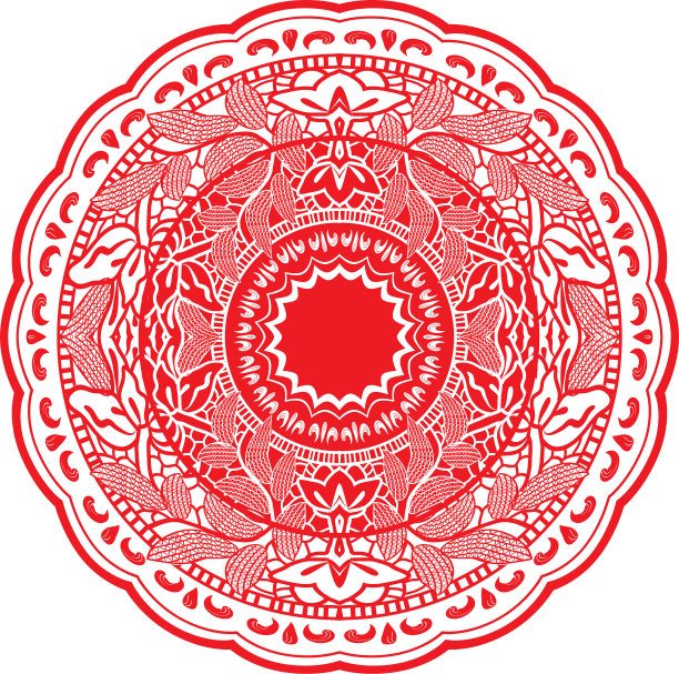 餐巾花边图形设计圆椭圆形图片下载