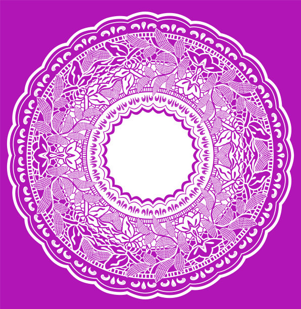 餐巾花边图形设计圆椭圆形图片下载