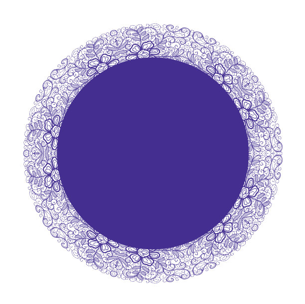 餐巾花边图形设计圆椭圆形图片下载
