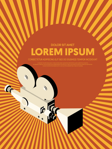 电影和电影现代复古海报图片下载