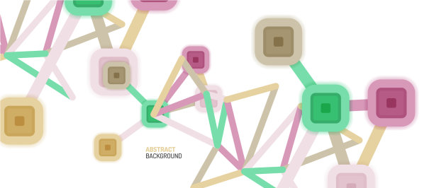 抽象的正方形网点连接方式图片下载