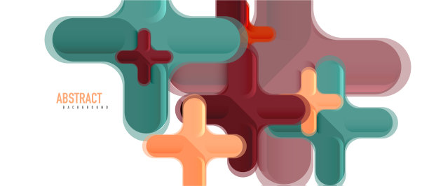 光滑的多色塑料风格交叉图片下载