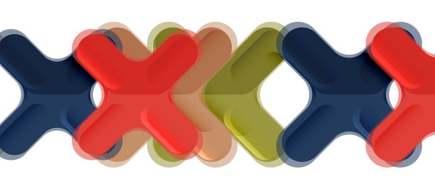 光滑的多色塑料风格交叉图片下载