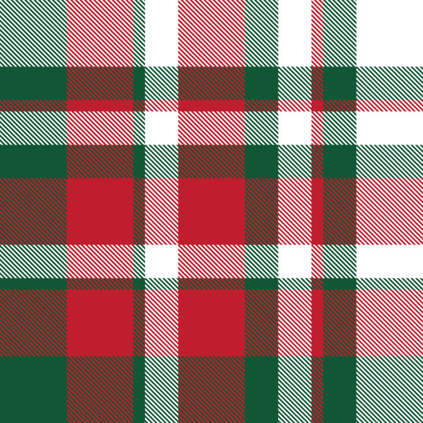 圣诞花格格子无缝格子图案图片下载