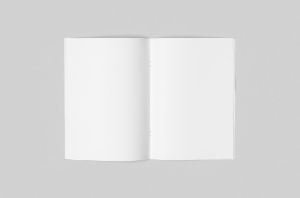 A4人像杂志，目录模型，马鞍缝，中间页。图片下载