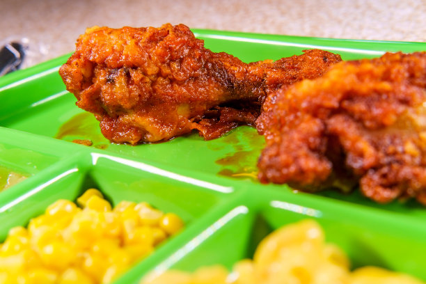 炸鸡学校午餐图片下载