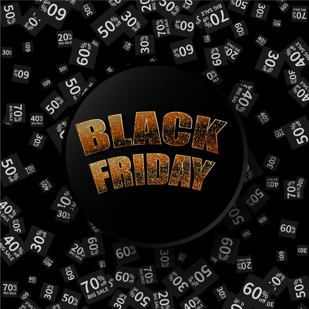 黑色星期五促销横幅或海报模板设计图片下载