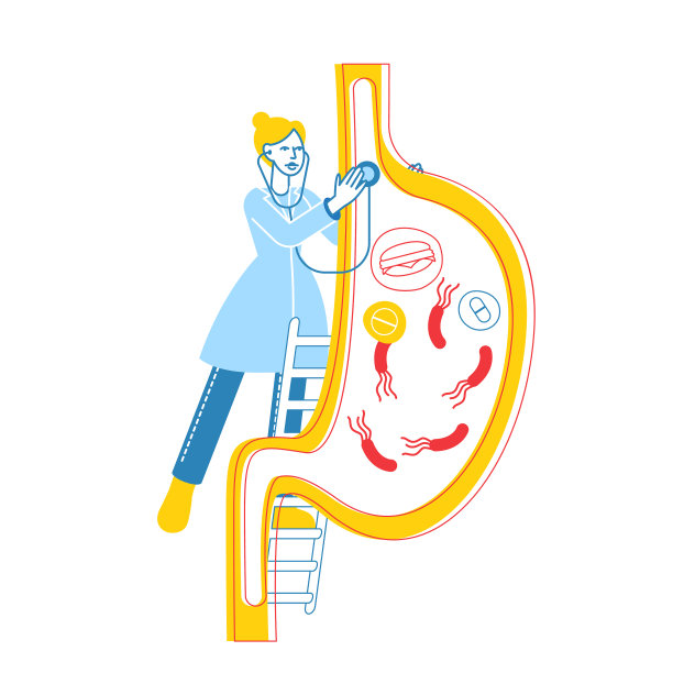 胃肠病学概念女医生角色图片下载