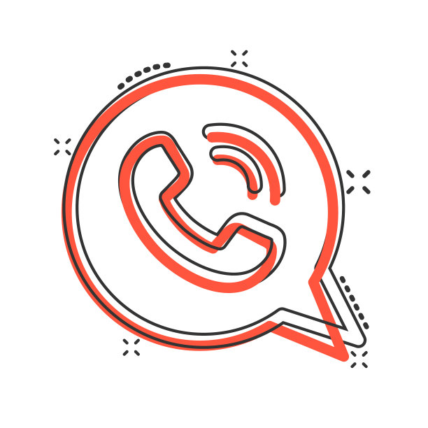 手机图标在漫画风格的电话交谈图片下载