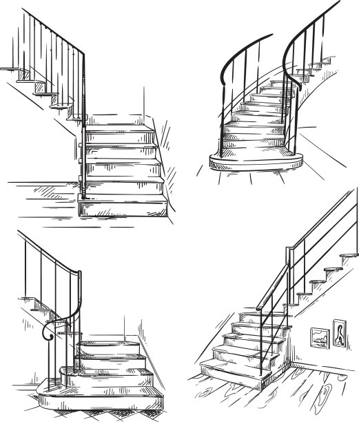 设置手绘楼梯室内设计图片下载