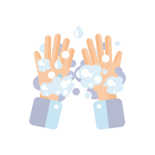 洗手的概念。用肥皂洗手。防止病毒的概念。矢量插图。图片下载