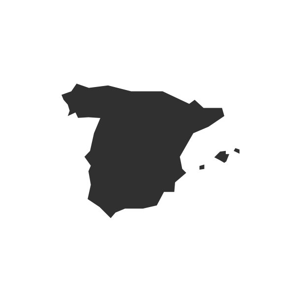 西班牙地图孤立在白色背景上。西班牙图标。矢量图图片下载