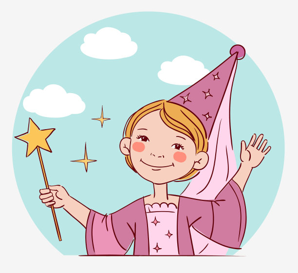 穿着狂欢节服装的可爱小孩。矢量图图片下载