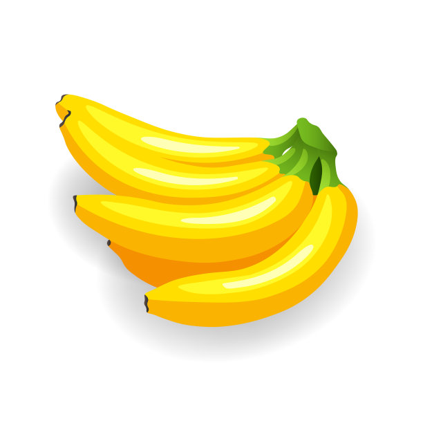 一串成熟的香蕉孤立在白色美味图片下载