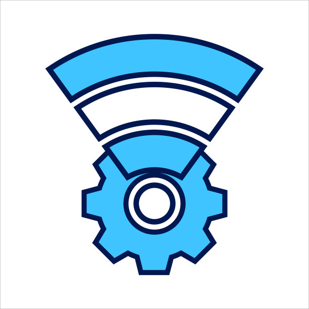 设置图标。使用无线连接符号设置。网络连接的概念。矢量插图，矢量图标概念。图片下载