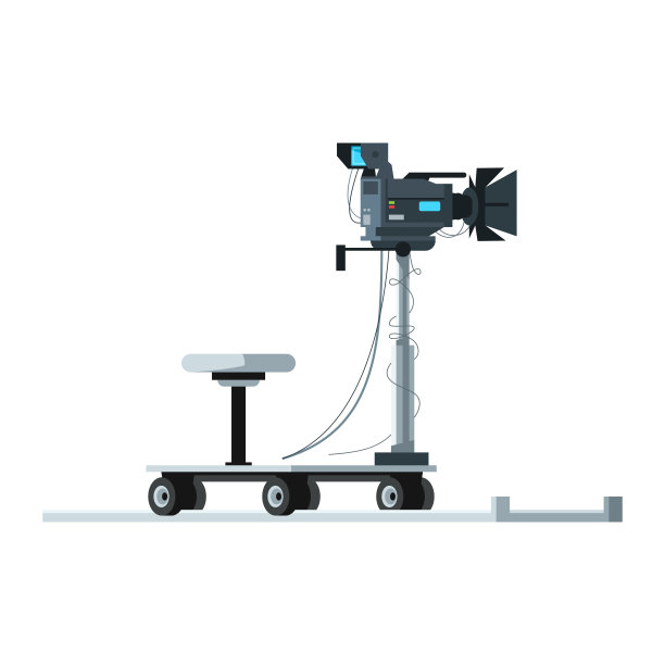 专业相机半平面RGB彩色矢量插图图片下载