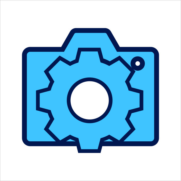 设置图标。设置与相机符号。相机设置/多媒体概念。矢量插图，矢量图标概念。图片下载