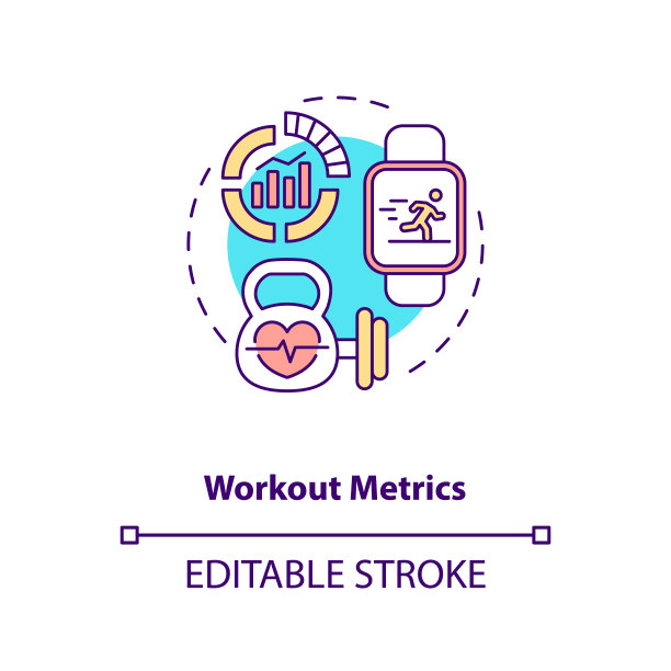锻炼指标概念图标图片下载