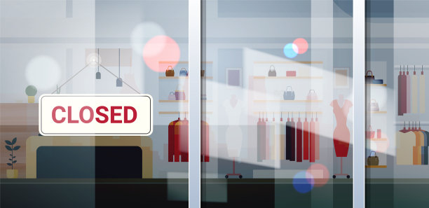 关门的牌子外面挂着女人的衣服图片下载