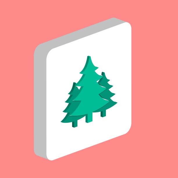 圣诞云杉电脑符号图片下载