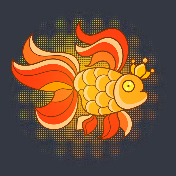 金鱼逼真的图标剪影图片下载